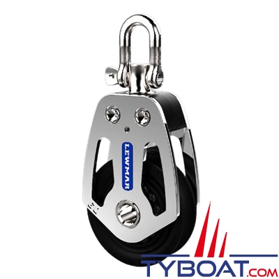 Lewmar - Poulie HTX simple  inox - Ø  60 mm - Pour cordage Ø 12 mm