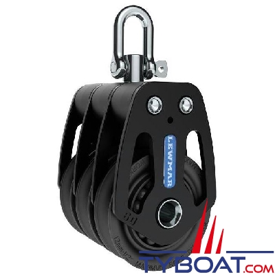 Lewmar - Poulie HTX triple - Ø  50 mm - Pour cordage Ø 10 mm