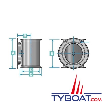 Lewmar - Tunnel pour propulseur de poupe 250TT