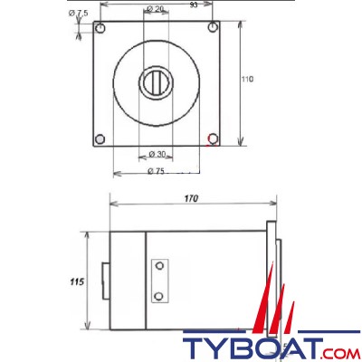 Lofrans - Moteur pour guindeau X2 - 12 Volts 1000 Watts