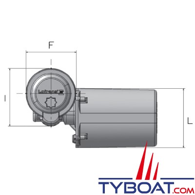 Lofrans - Guindeau Vertical SX1 - 12 Volts - 800 Watts - Barbotin pour chaîne Ø 8 mm, ISO 4565 DIN 766