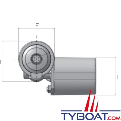 Lofrans - Guindeau Vertical SX2 - 12 Volts - 1000 Watts - Barbotin pour chaîne Ø 8 mm, ISO 4565 DIN 766