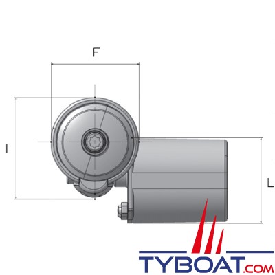 Lofrans - Guindeau Vertical SX3 - 24 Volts - 1700 Watts - Barbotin pour chaîne Ø 12 mm, ISO 4565 - 13mm, DIN 766