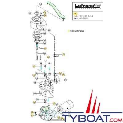 LOFRANS - Kit maintenance - 72036 - pour guindeau X0