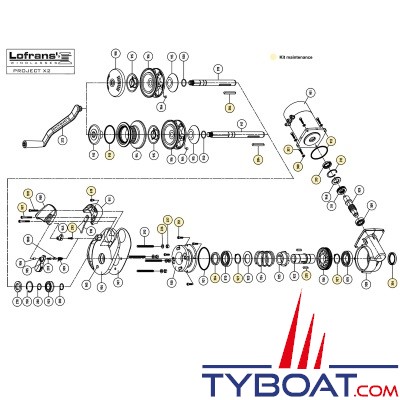 Lofrans - Kit maintenance - 72038 - pour guindeaux X2-PROJECT 1000