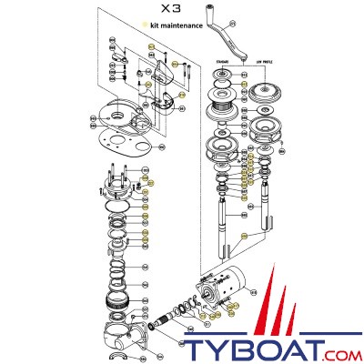 LOFRANS - Kit maintenance - 72040 - pour guindeaux X3-X3 Alu-PROJECT 1500