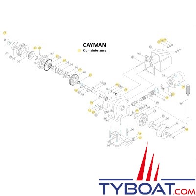 Lofrans - Kit maintenance - 72048 - pour guindeaux CAYMAN - KOBRA