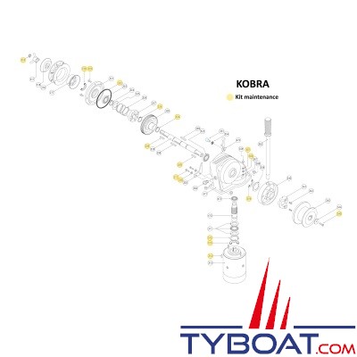 Lofrans - Kit maintenance - 72048 - pour guindeaux CAYMAN - KOBRA