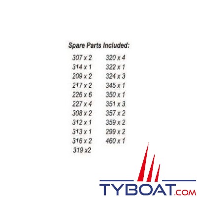 Lofrans - Kit maintenance - 72048 - pour guindeaux CAYMAN - KOBRA