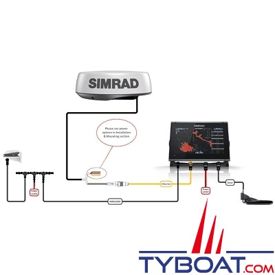 Lowrance - Antenne radar HALO24 - 48 MN - Ø610 mm avec câble de 5 mètres