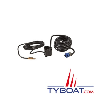 Lowrance - Sonde plastique type Pod - PDRT-WBL - Température séparée - 83/200 kHz - Connecteur bleu Lowrance