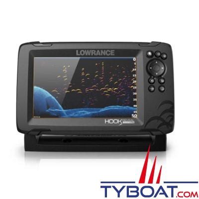 Lowrance - Traceur/sondeur HOOK Reveal 7 avec sonde tableau arrière 50/200 Khz