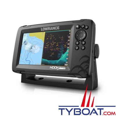 Lowrance - Traceur/sondeur HOOK Reveal 7 avec sonde tableau arrière TripleShot