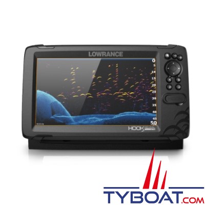 Lowrance - Traceur/sondeur HOOK Reveal 9 avec sonde tableau arrière 50/200 Khz