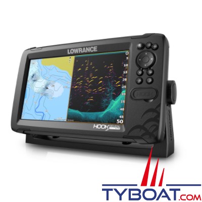 Lowrance - Traceur/sondeur HOOK Reveal 9 avec sonde tableau arrière TripleShot