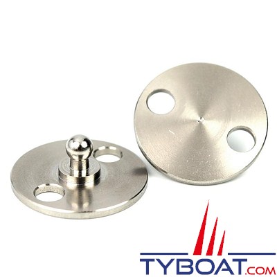 LOXX - TENAX base mâle en inox Ø 23 mm - vendu par 10