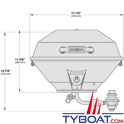 Magma - Barbecue inox à gaz Marine Kettle 3 - Party Size