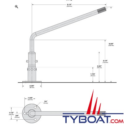 Magma - Fixation de pont rotative pour barbecue Marine Kettle