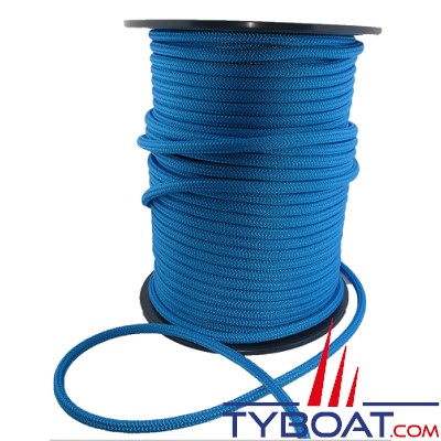 MaloMotion - Cezembre cordage Polyester 24 Fuseaux - Ø 10 mm - Bleu (au mètre)