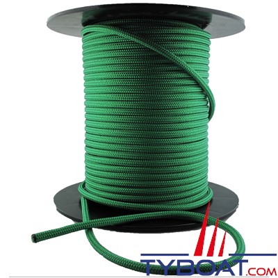 MaloMotion - Cezembre cordage Polyester 24 Fuseaux - Ø 10 mm - Vert (au mètre)