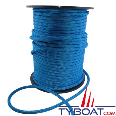 MaloMotion - Cezembre cordage Polyester 24 Fuseaux - Ø  4 mm - Bleu (au mètre)