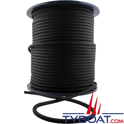 MaloMotion - Cezembre cordage Polyester 24 Fuseaux - Ø  4 mm - Noir (10 mètres)