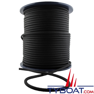 MaloMotion - Cezembre cordage Polyester 24 Fuseaux - Ø  5 mm - Noir (10 mètres)