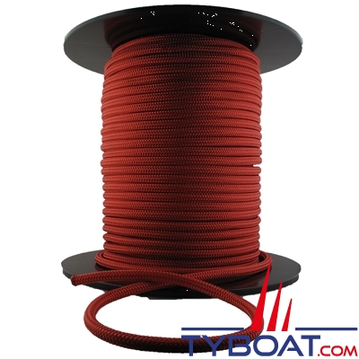 MaloMotion - Cezembre cordage Polyester 24 Fuseaux - Ø  6 mm - Rouge (10 mètres)