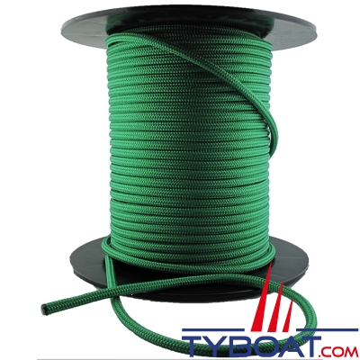 MaloMotion - Cezembre cordage Polyester 24 Fuseaux - Ø  6 mm - Vert (10 mètres)