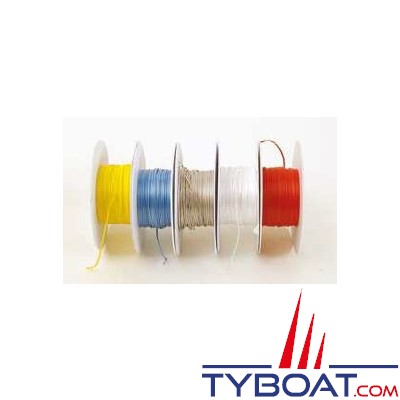 MaloMotion - Fil à surlier - Dyneema - Ø 0.83 mm -Blanc - (à la bobine de 50 mètres)