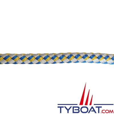 MaloMotion - PPMotion - Cordage flottant - Ø  12 mm - Bleu/Jaune (10 mètres)