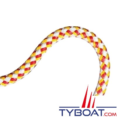 MaloMotion - PPMotion - Cordage flottant - Ø  12 mm - Rouge/Jaune (au mètre)