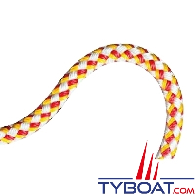 MaloMotion - PPMotion - Cordage flottant - Ø  8 mm - Rouge/Jaune (10 mètres)