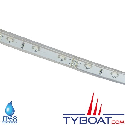 Mantagua - ruban Led à encastrer - 4x7mm - 60 leds - étanche ip68- blanc chaud - 12vdc 1 mètre