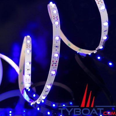 Mantagua - 1 mètre ruban de leds adhésif - 60 leds 3528/ml - non étanche - bleu royal - 12 vdc - gradable