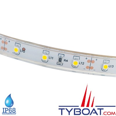 Mantagua - 1 mètre ruban de leds adhésif - 60 leds - 75 lm/mètre - étanche ip68 - bleu royal - 12vdc