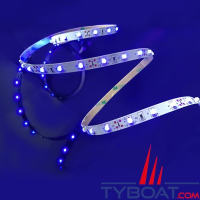 Mantagua - 5 mètres ruban de leds adhésif - 60 leds 3528/ml - non étanche - bleu royal - 12 vdc - gradable