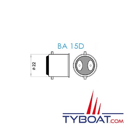 Mantagua - Ampoule à led 10w - BA15D - blanc chaud - 90°