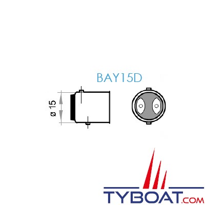 Mantagua - Ampoule à led 10w - BAY15D - blanc chaud - 90°