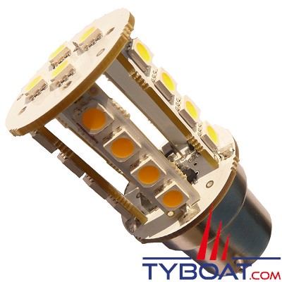 Mantagua - Ampoule à led 25w - BAY15D - blanc chaud - 360°