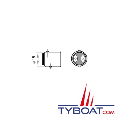 Mantagua - Ampoule à led 25w - BAY15D - blanc chaud - 360°