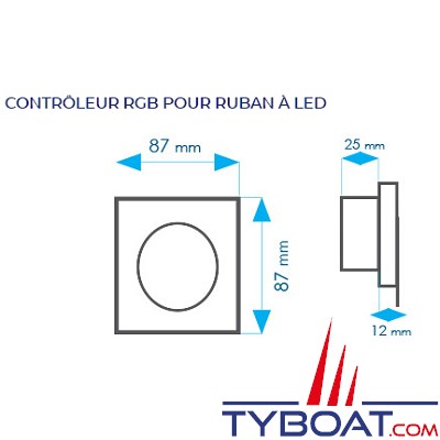 Mantagua - Contrôleur pour ruban led multicouleurs rvbw avec télécommande