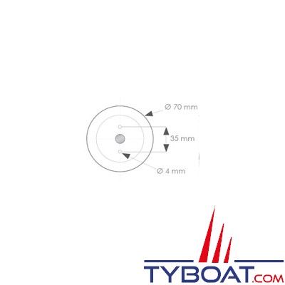 Mantagua - Feu horizontal 3mn babord (rouge 112,5°) - avec socle