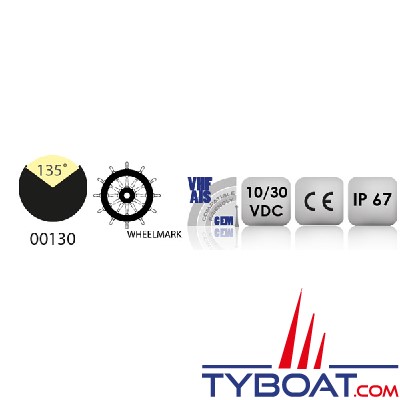 Mantagua - Feu navipro 2mn - bateau <20m - remorquage (jaune 135°) - avec pied 