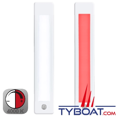 Mantagua - Lundy - Applique en saillie - 550 lumens - 4000K blanc neutre et rouge - 10/30 Volts DC