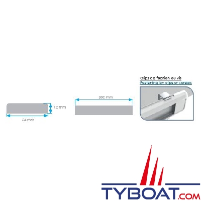 Mantagua - Lundy - Applique en saillie - 550 lumens - 4000K blanc neutre et rouge - 10/30 Volts DC