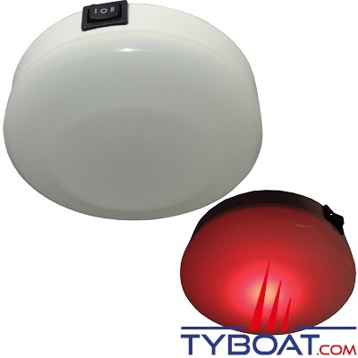 Mantagua - Plafonnier Sark - 1.5 Watt - 130 lumens - blanc chaud & rouge