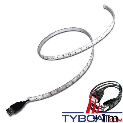 Mantagua - Ruban Led - Connecteur USB pour éclairage autonome - IP68 - 30W - Blanc chaud