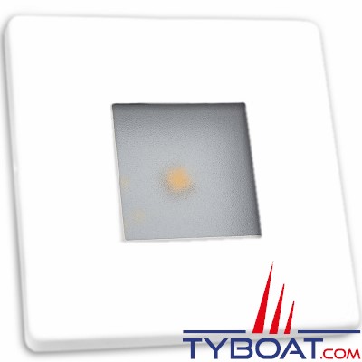 Mantagua - Spot blanc nividic (carré) - IP67 étanche -10w - blanc chaud - sans interrupteur - gradable