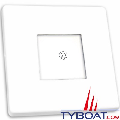 Mantagua - Spot blanc nividic (carré) - IP67 étanche - 20w - blanc chaud - avec interrupteur